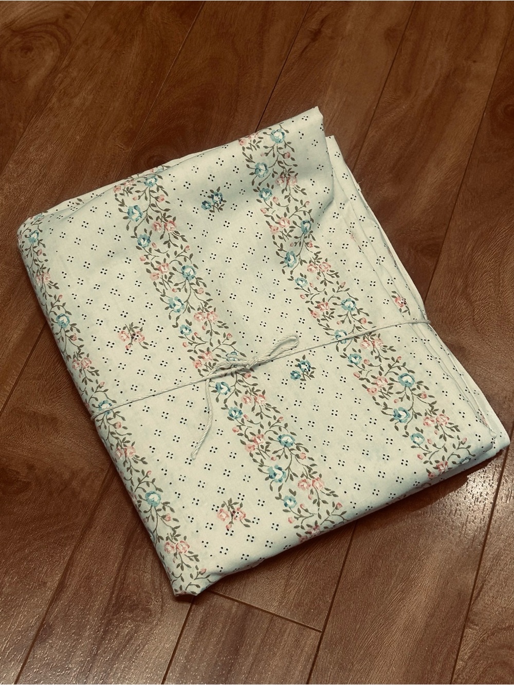 Vintage Floral Calico Flat Sheet Full Size 80x92
